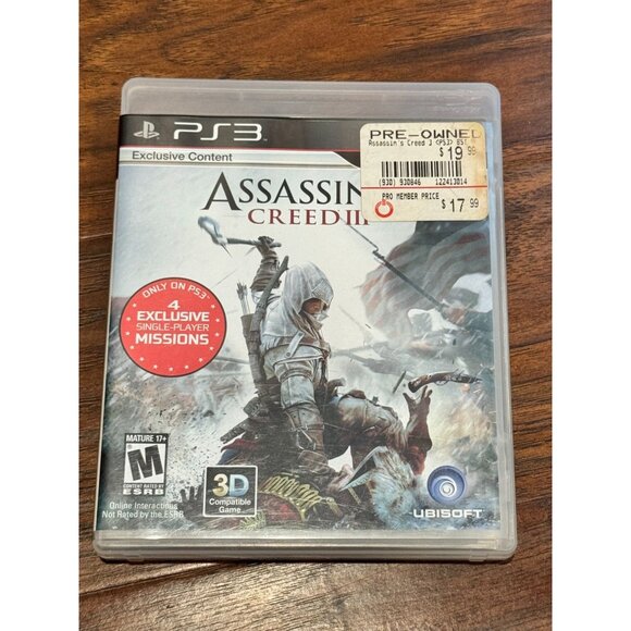 Assassins Creed 3 PS3  Sony Playstation Video Game - Picture 1 of 4